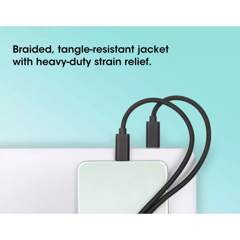 Manhattan Dual USB-C į USB-C įkrovimo laidas, 100W, 2m, vyriškas į du vyriškus, išmanusis galios daliklis, įkrauna du įrenginius iš vieno USB-C PD prievado