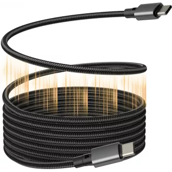 USB-C į USB-C laidas VISION TC 1MUSBCMAG/BL — 1 m, USB 3.2 Gen 2 (3.1 Gen 2), juodas, nikeliuoti kontaktai