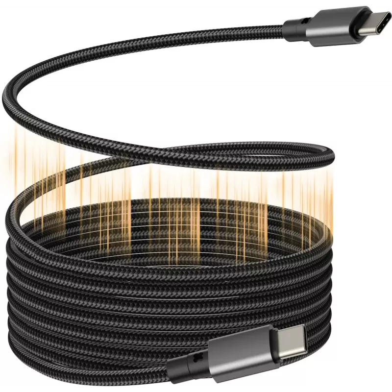 USB-C į USB-C laidas VISION TC 1MUSBCMAG/BL — 1 m, USB 3.2 Gen 2 (3.1 Gen 2), juodas, nikeliuoti kontaktai