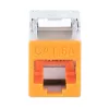 Intellinet Cat6a 10G ekranuotas bekontaktis plonas Keystone lizdas, oranžinis