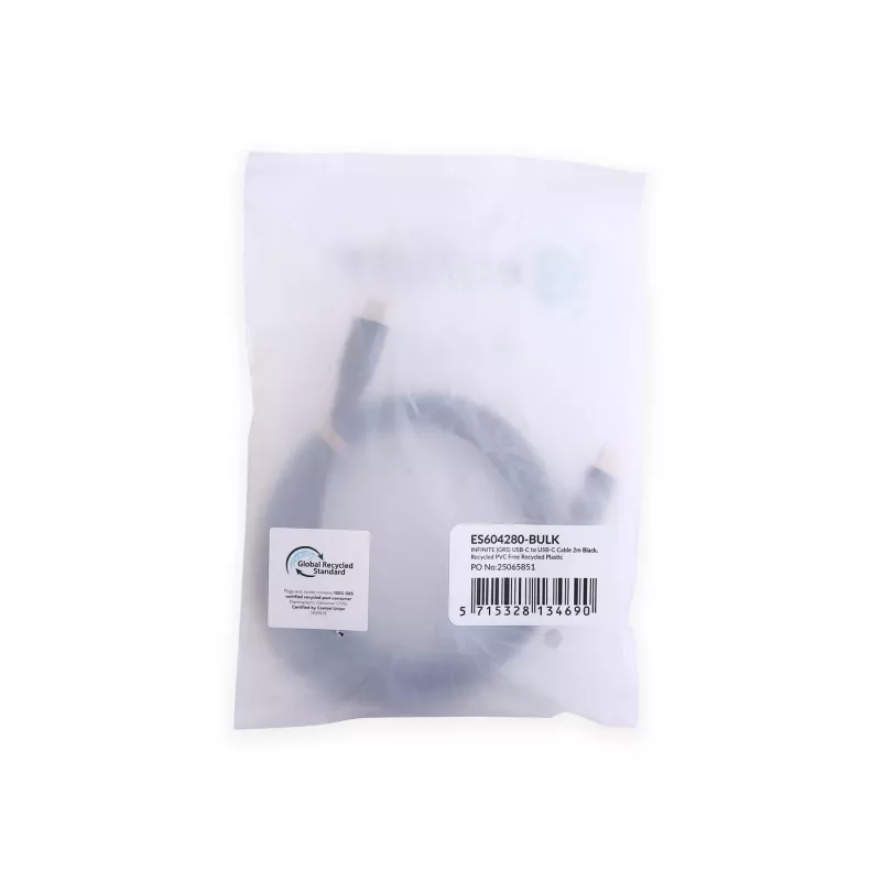 eSTUFF ES604280-BULK USB laidas USB 2.0 2 m USB C juodas