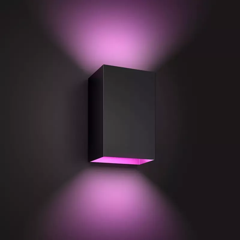 Philips Hue White and Colour Ambience Resonate LED lauko sieninis šviestuvas juodas