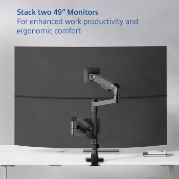 ACT monitorių laikiklis 49 colių biuro premium, dujinė spyruoklė, stovo montavimas, 2 monitoriai