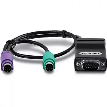 PS/2 kabelis Trendnet TK-CAT5P 0,4m 2x 6-p Mini-DIN juodas
