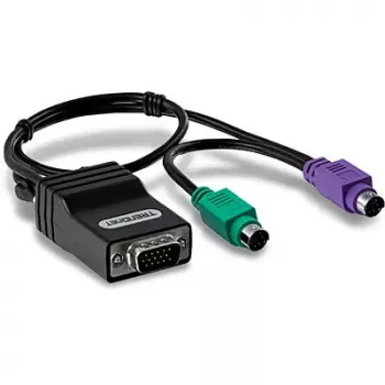PS/2 kabelis Trendnet TK-CAT5P 0,4m 2x 6-p Mini-DIN juodas