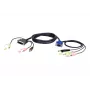 ATEN 2L-7DX3U VGA USB į DVI KVM laidas, 3 m, juoda, mėlyna, žalia, rožinė