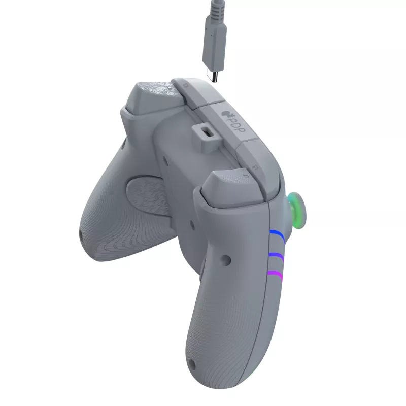 PDP Afterglow Wave pilkas USB žaidimų pultas, analoginis / skaitmeninis, PC, Xbox One, Xbox Series S, Xbox Series X