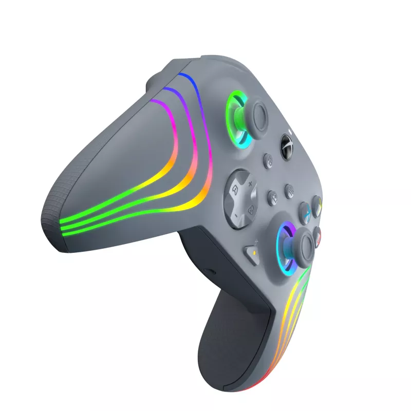 PDP Afterglow Wave pilkas USB žaidimų pultas, analoginis / skaitmeninis, PC, Xbox One, Xbox Series S, Xbox Series X