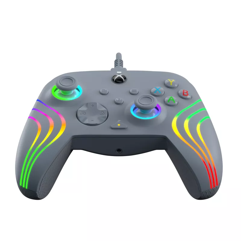 PDP Afterglow Wave pilkas USB žaidimų pultas, analoginis / skaitmeninis, PC, Xbox One, Xbox Series S, Xbox Series X