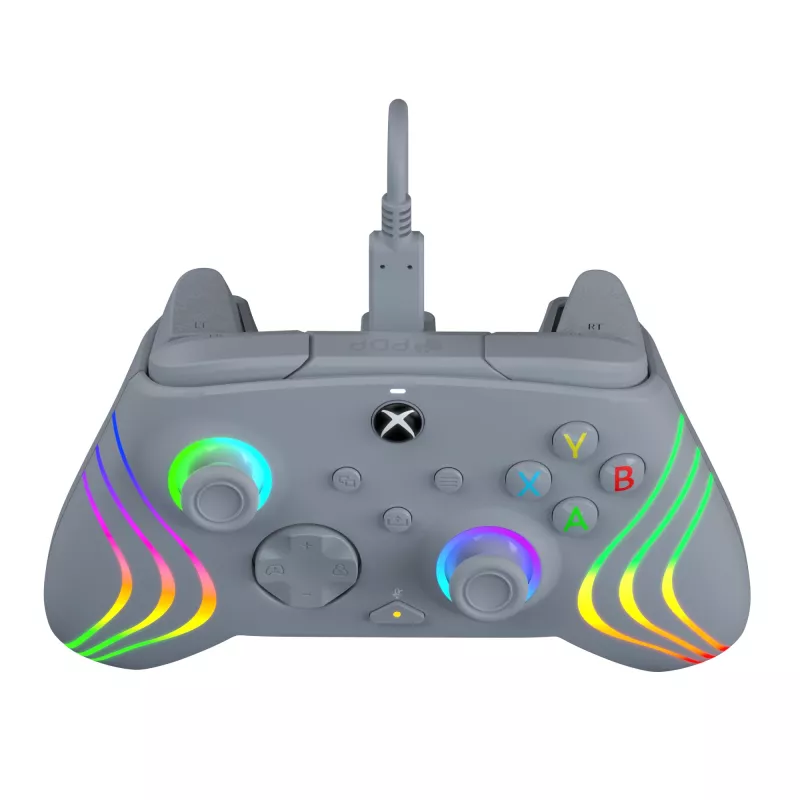 PDP Afterglow Wave pilkas USB žaidimų pultas, analoginis / skaitmeninis, PC, Xbox One, Xbox Series S, Xbox Series X