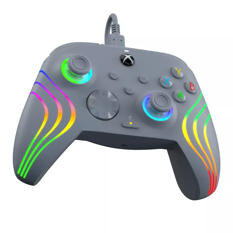 PDP Afterglow Wave pilkas USB žaidimų pultas, analoginis / skaitmeninis, PC, Xbox One, Xbox Series S, Xbox Series X