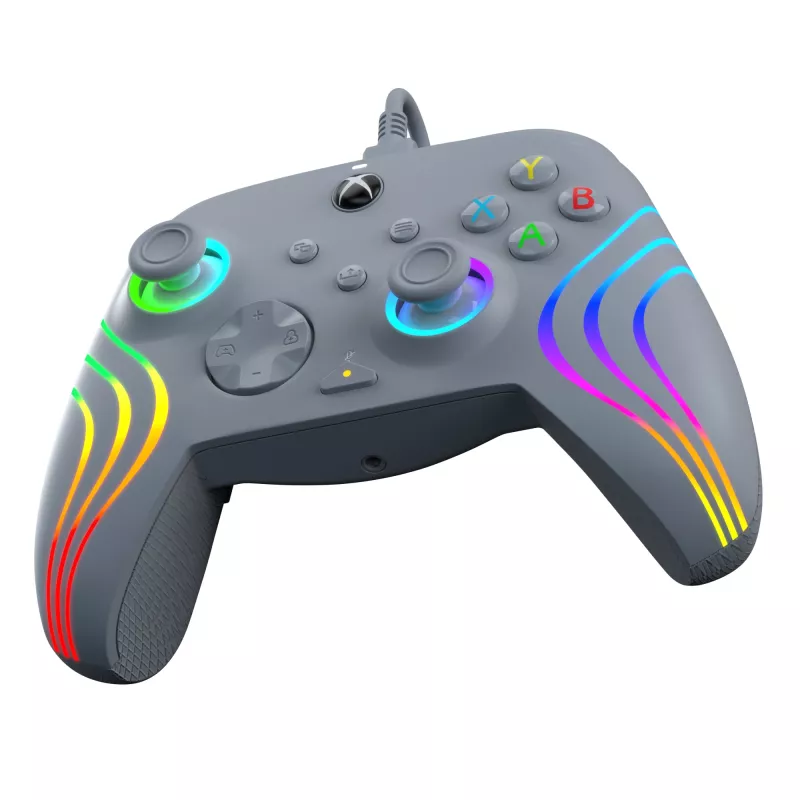 PDP Afterglow Wave pilkas USB žaidimų pultas, analoginis / skaitmeninis, PC, Xbox One, Xbox Series S, Xbox Series X