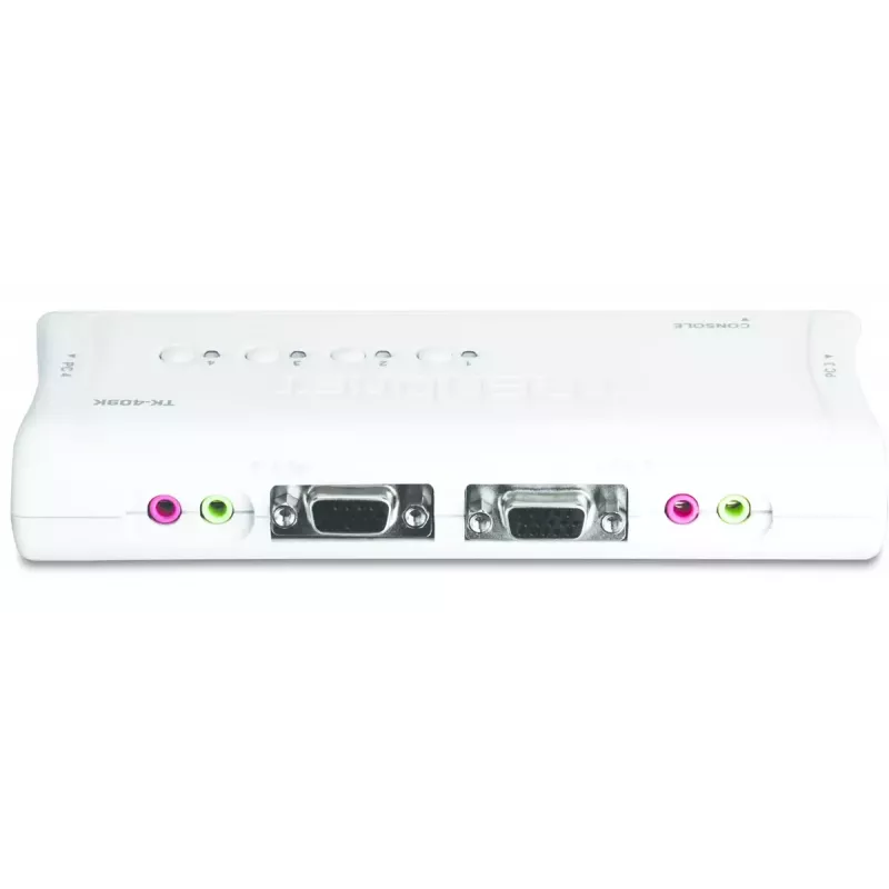 KVM jungiklis Trendnet TK-409K 4 prievadų USB VGA 2048x1536 1.6 m laidinis mėlynas