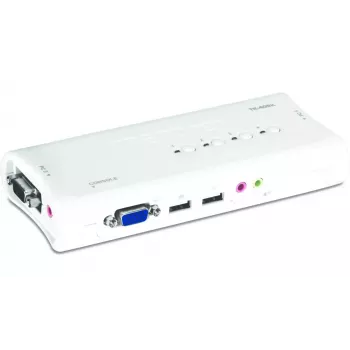 KVM jungiklis Trendnet TK-409K 4 prievadų USB VGA 2048x1536 1.6 m laidinis mėlynas