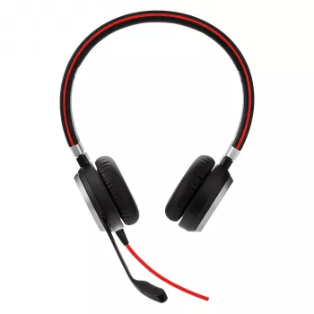 Jabra EVOLVE 40 UC Stereo, laidinės ausinės, biurui/skambučių centrui, 171 g, juodos spalvos