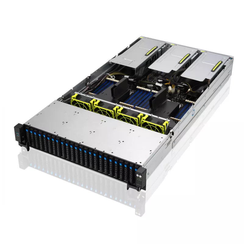 ASUS RS720-E11-RS24U Intel C741 stovo serverio korpusas (2U) juodas, sidabrinis
