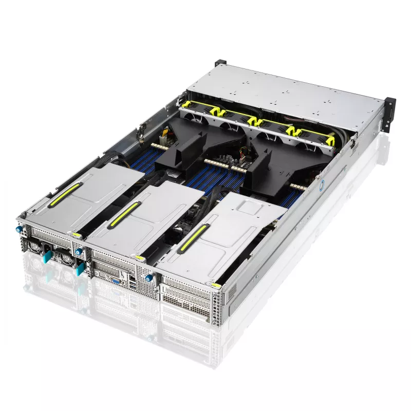 ASUS RS720-E11-RS24U Intel C741 stovo serverio korpusas (2U) juodas, sidabrinis