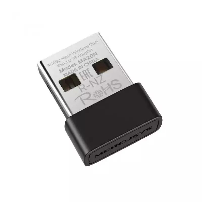 Belaidis adapteris Mercusys MA20N USB Type-A Juodas
