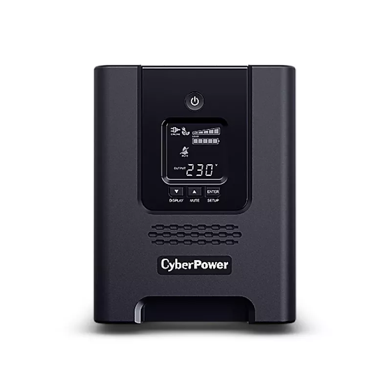 Nepertraukiamo maitinimo šaltinis CyberPower PR2200ELCDSXL, linijinis-interaktyvus, 2,2 kVA / 1980 W, 9 lizdai