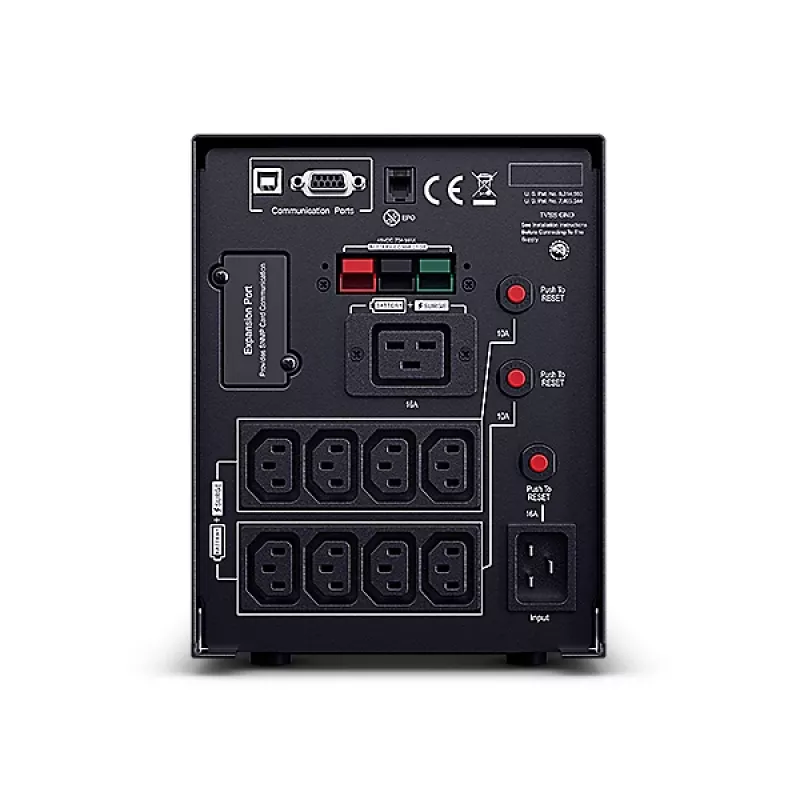 Nepertraukiamo maitinimo šaltinis CyberPower PR2200ELCDSXL, linijinis-interaktyvus, 2,2 kVA / 1980 W, 9 lizdai