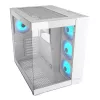 PC korpusas Midi Tower Cougar FV150 ARGB Baltas — ATX/Micro-ATX/Mini-ITX, 3x120mm priekyje, 1x120mm gale, 2x3.5 colio + 2x2.5 colio vietos, USB 3.2 Gen1