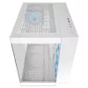 PC korpusas Midi Tower Cougar FV150 ARGB Baltas — ATX/Micro-ATX/Mini-ITX, 3x120mm priekyje, 1x120mm gale, 2x3.5 colio + 2x2.5 colio vietos, USB 3.2 Gen1
