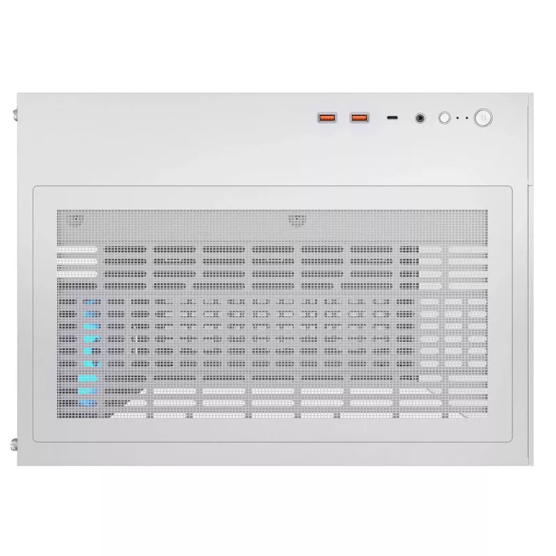 PC korpusas Midi Tower Cougar FV150 ARGB Baltas — ATX/Micro-ATX/Mini-ITX, 3x120mm priekyje, 1x120mm gale, 2x3.5 colio + 2x2.5 colio vietos, USB 3.2 Gen1