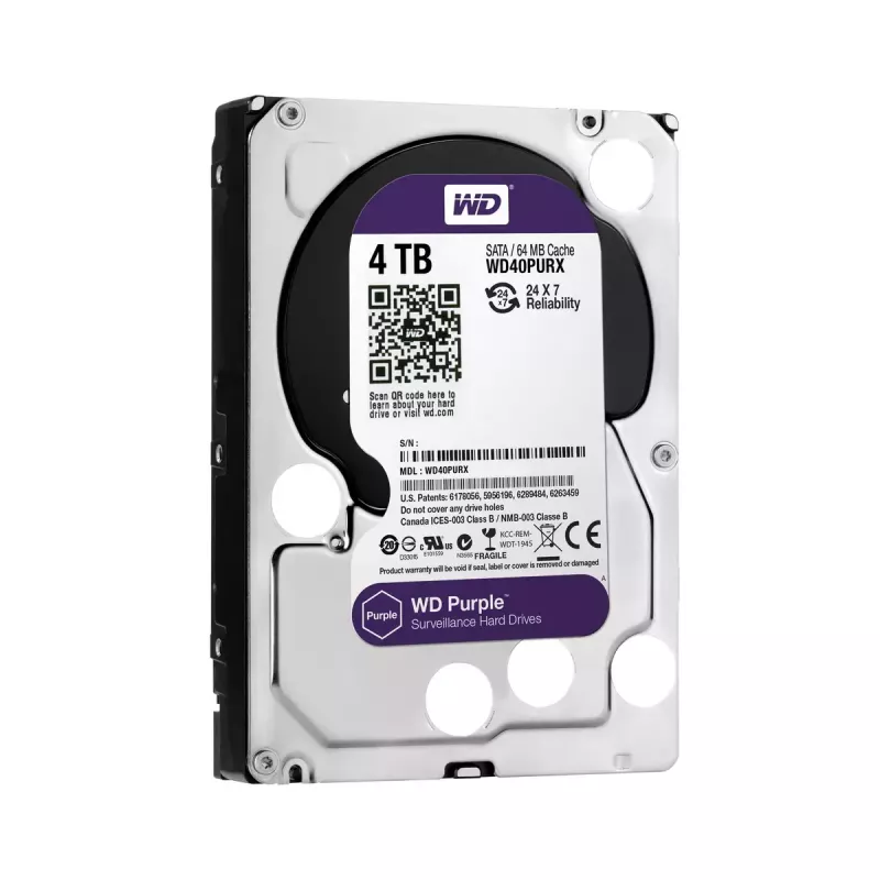 Kietasis diskas Western Digital 4TB 3,5 colio SATA III WD40PURX