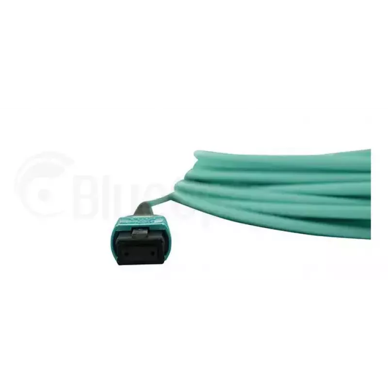 Šviesolaidinis kabelis BlueOptics MC6709309-010-BO 10 m OM3 MPO į 4×LC (50 µm) akvamarinas