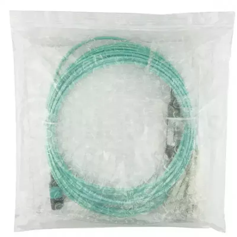 Šviesolaidinis kabelis BlueOptics MC6709309-010-BO 10 m OM3 MPO į 4×LC (50 µm) akvamarinas