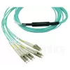 Šviesolaidinis kabelis BlueOptics MC6709309-010-BO 10 m OM3 MPO į 4×LC (50 µm) akvamarinas
