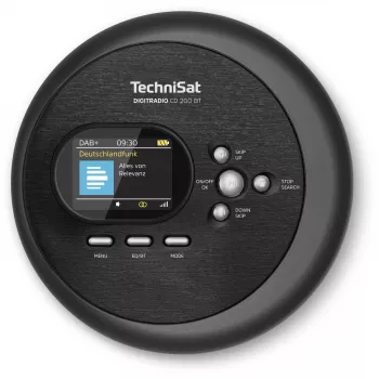 Nešiojamas CD grotuvas TechniSat DIGITRADIO CD 2GO BT juodas MP3 DAB+ FM