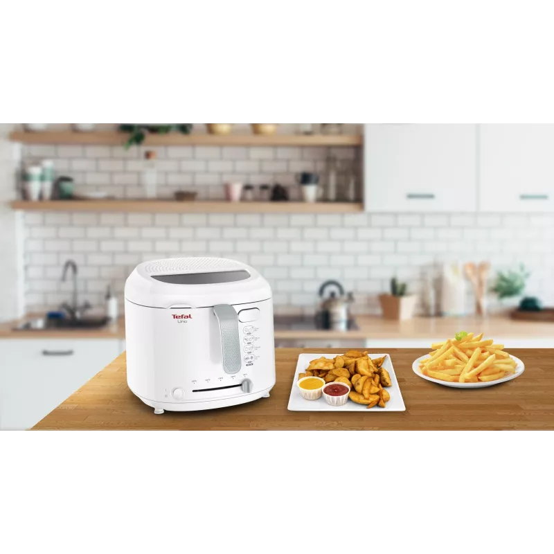 Tefal Uno FF203130 gruzdintuvė, vieno krepšelio, 1,8 L, 1600 W, balta
