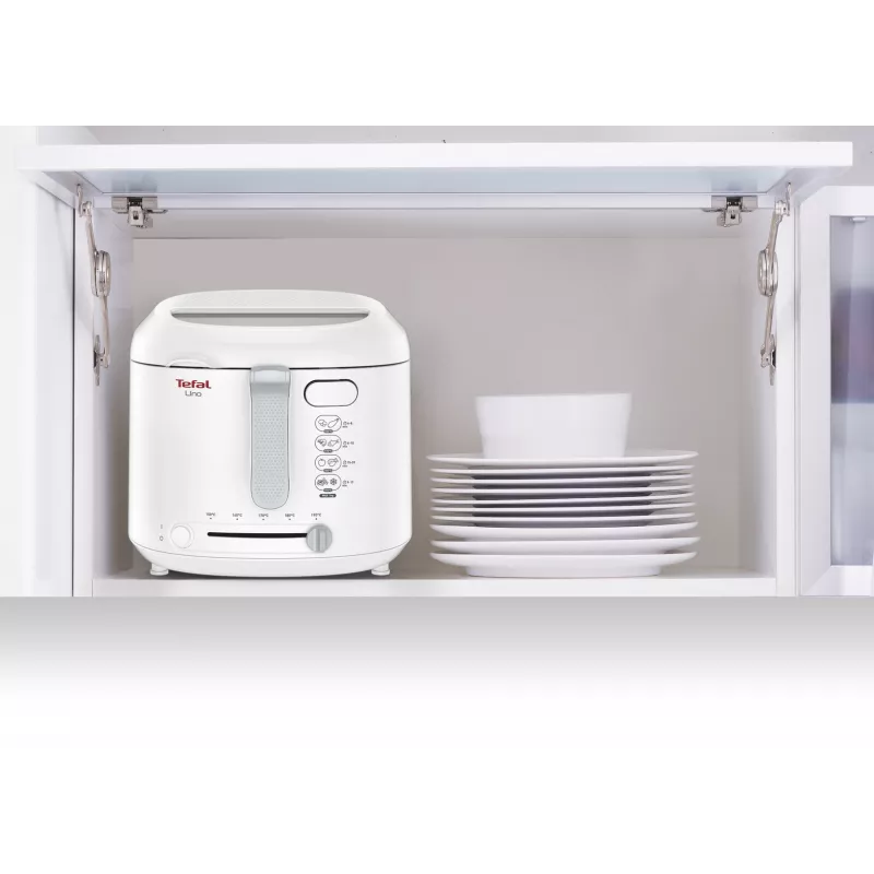 Tefal Uno FF203130 gruzdintuvė, vieno krepšelio, 1,8 L, 1600 W, balta