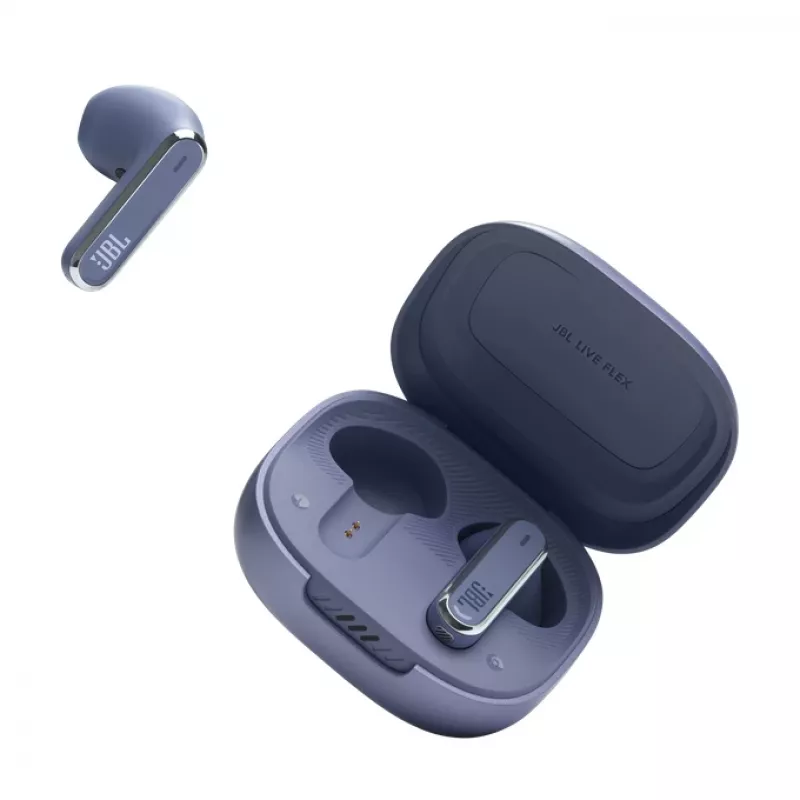 JBL LIVE FLEX Belaidės Ausinės Skambučiams/Muzikai Bluetooth Mėlyna