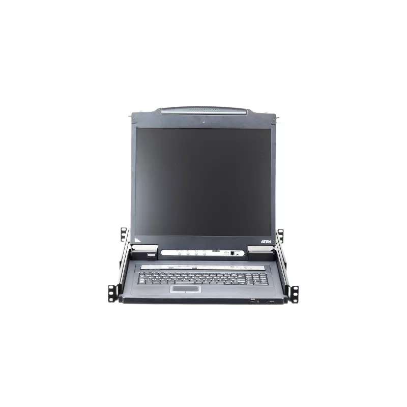 ATEN 8 prievadų 17 colių LCD KVM jungiklis per IP (USB - PS/2 VGA) su USB išoriniu prievadu