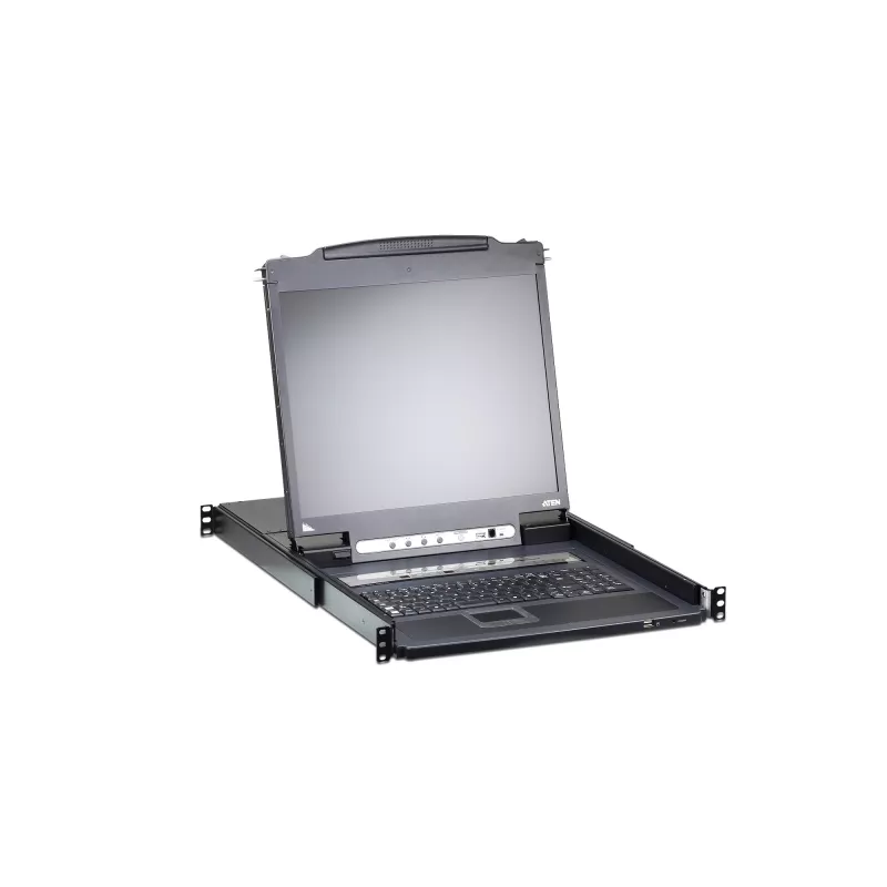 ATEN 8 prievadų 17 colių LCD KVM jungiklis per IP (USB - PS/2 VGA) su USB išoriniu prievadu
