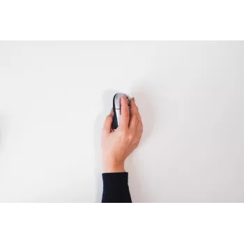 BakkerElkhuizen Grip Mouse belaidė vertikali pelė, RF, 1600 DPI, juoda, sidabrinė