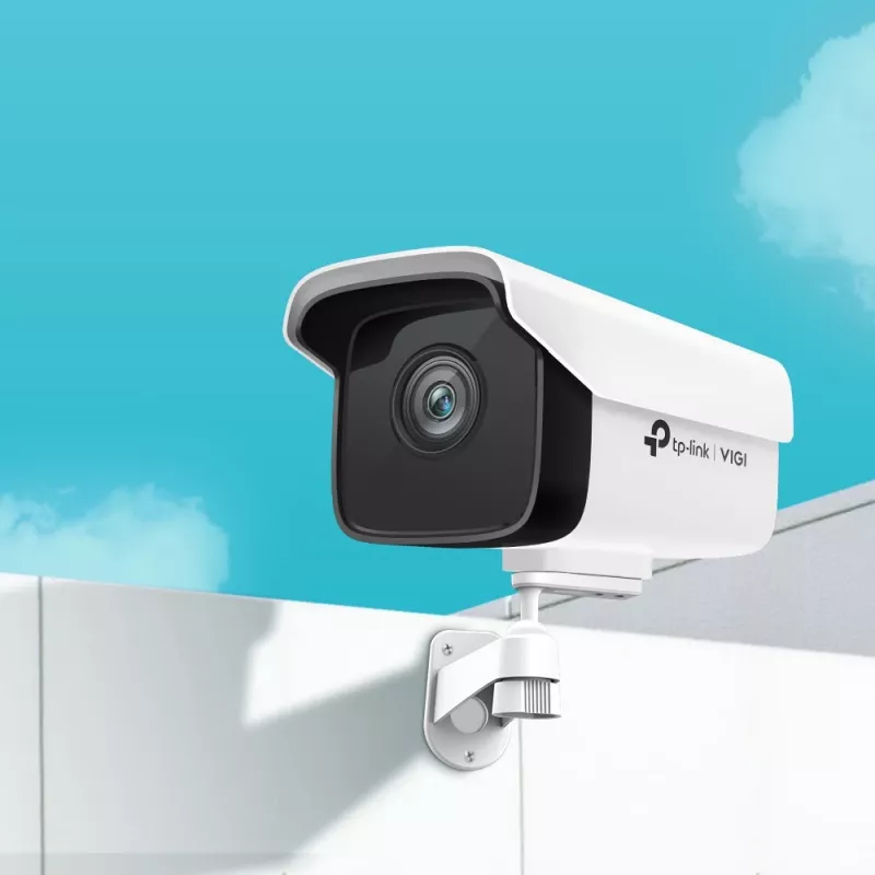 IP stebėjimo kamera TP-Link VIGI 3MP lauko tipo kulkos formos tinklo kamera, 3 MP, 30 kadrų/s, 30 m naktinis matymas, laidinė, balta