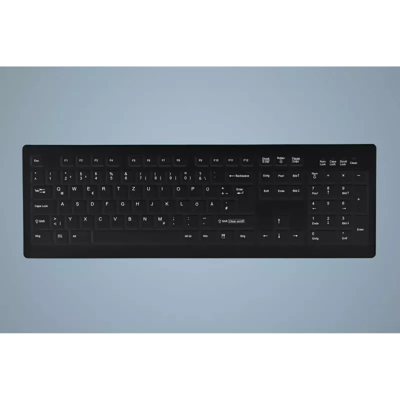 Active Key AK-C8100 klaviatūra medicininė USB QWERTZ vokiška juoda pilno dydžio 105 klavišai