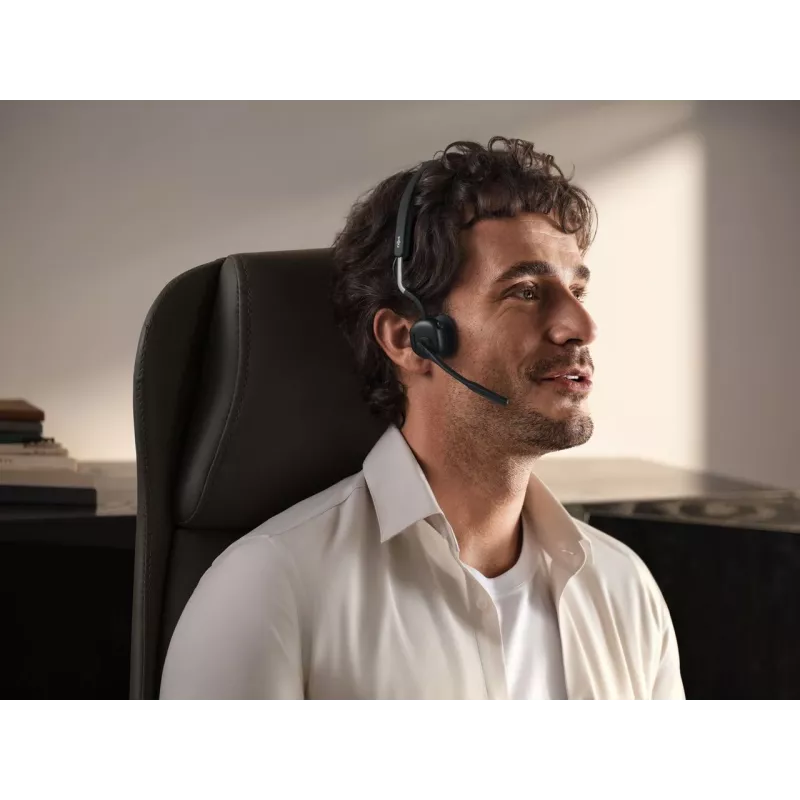 SHOKZ OpenMeet UC belaidės kaulinio laidumo ausinės su USB-C adapteriu vaizdo konferencijoms