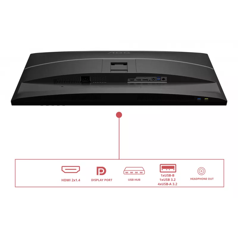 AOC E4 Q32E4U kompiuterio monitorius 80 cm (31,5 colio) 2560 x 1440 pikselių Quad HD LED juodas