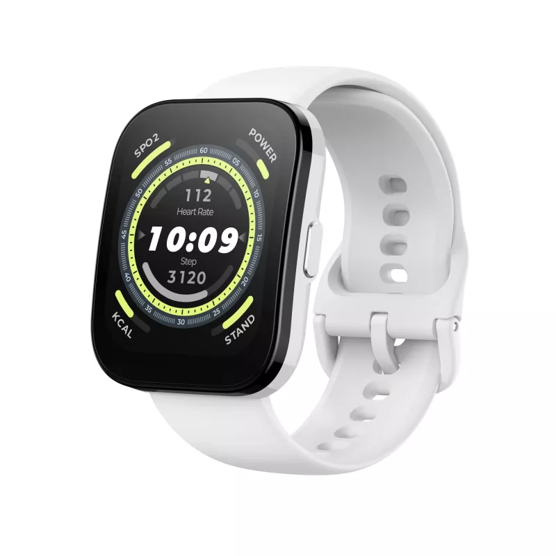 Amazfit Bip 5 4,85 cm (1,91 colio) TFT 45,9 mm Skaitmeninis 320 x 380 pikselių Liečiamas ekranas Baltas GPS