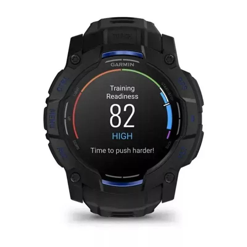 Išmanusis laikrodis GARMIN Instinct 3 45 mm, 1,3 colio AMOLED, 416×416, GPS, aliuminio/GFRP korpusas, silikoninis dirželis