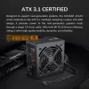 Maitinimo blokas Cougar ATLAS 650W ATX3.1 80 PLUS Bronze, 24-pin ATX, 120 mm ventiliatorius, juodas