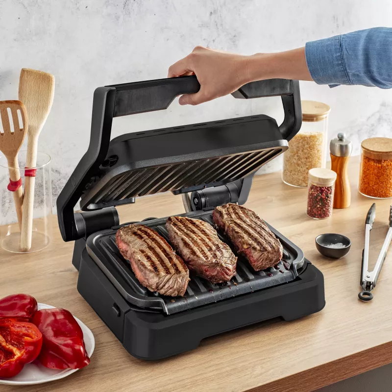 Kontaktinė grilio keptuvė Tefal OptiGrill 2in1 GC7728 2100W Juoda