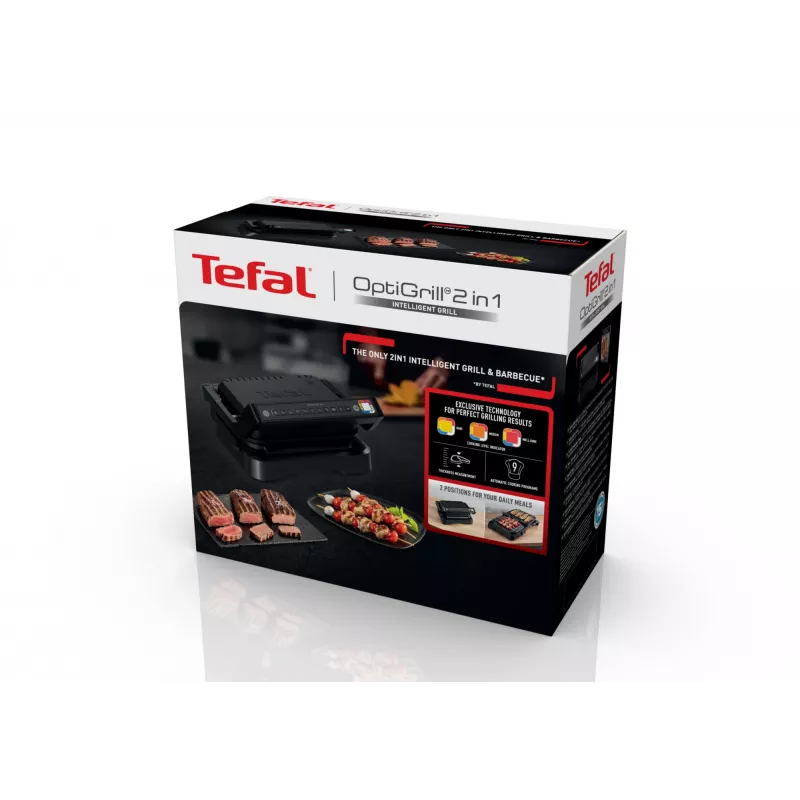 Kontaktinė grilio keptuvė Tefal OptiGrill 2in1 GC7728 2100W Juoda