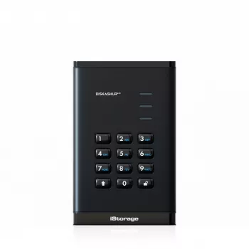 iStorage diskAshur³ 5 TB juoda | Saugus nešiojamas kietasis diskas | FIPS 140-3 Level 3 atitikimas | Common Criteria EAL 5+ | PIN apsauga | AES-XTS 256 bitų aparatinė šifravimas | GDPR, TAA atitikimas | Atsparus dulkėms/vandeniui