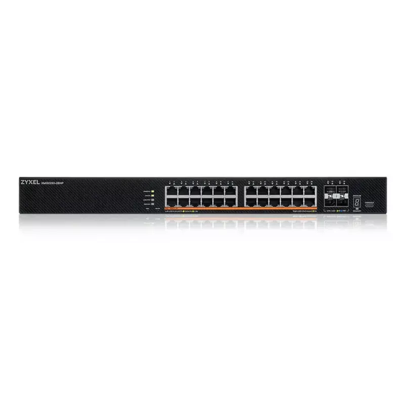 Zyxel XMG2230-28HP valdomas L2/L3 2.5G Ethernet (100/1000/2500) Power over Ethernet (PoE) 1U juodas