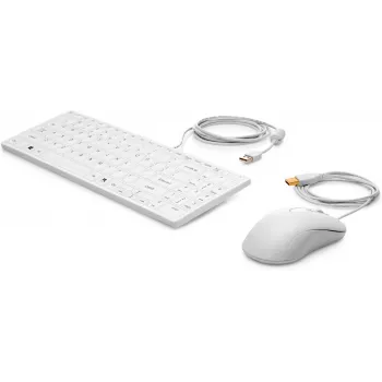 HP USB klaviatūra ir pelė Healthcare Edition, laidinė, balta